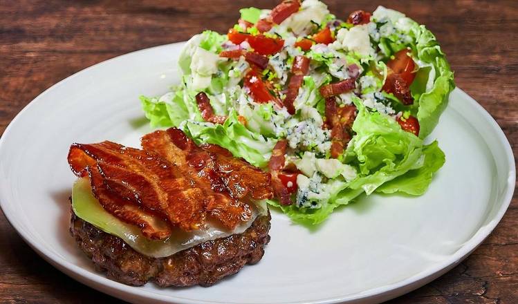 Order BACON BURGER & WEDGE SALAD food online from Tokyo Hot Chicken By Mina store, San Francisco on bringmethat.com