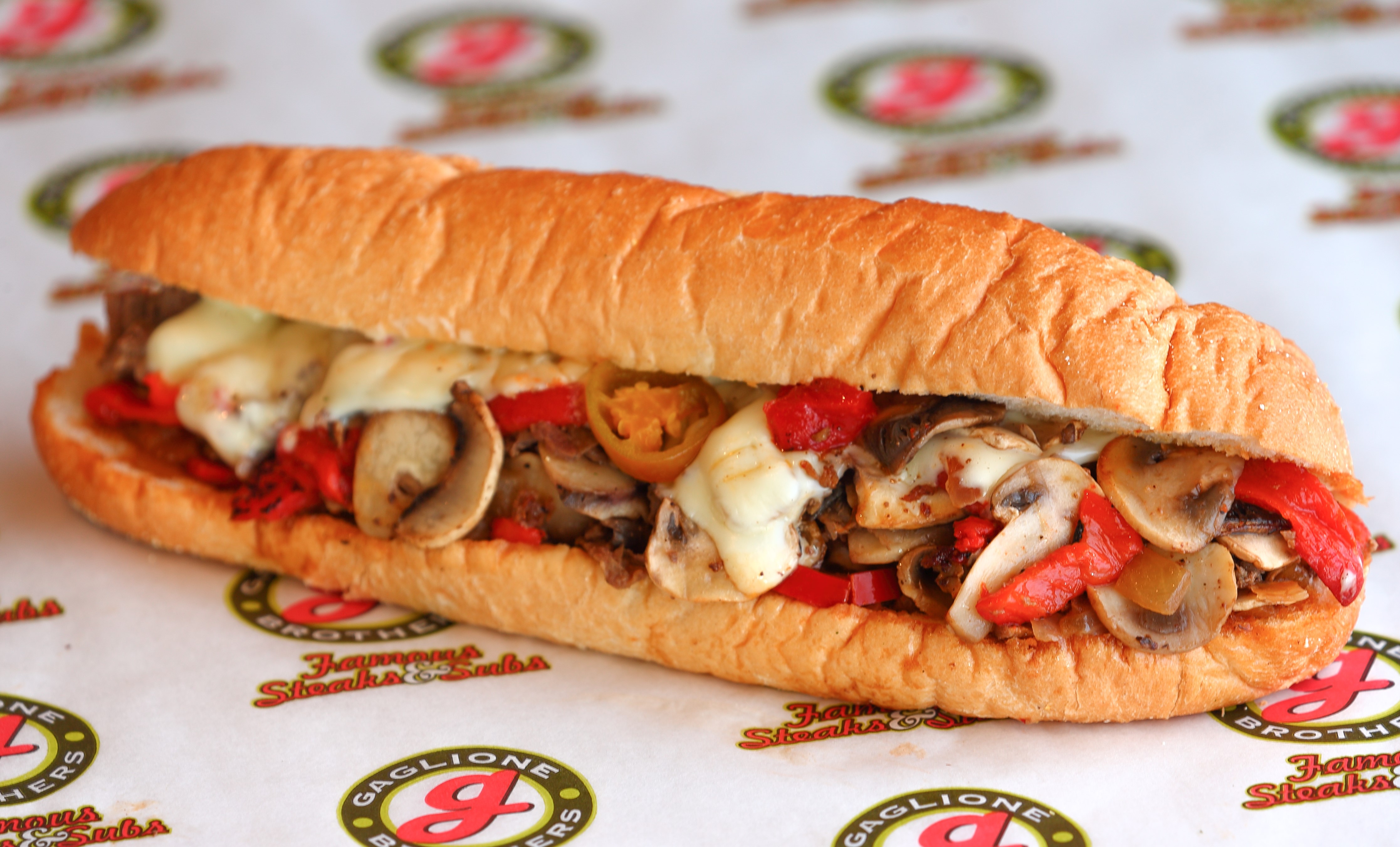 Order The Works Cheesesteak food online from Gaglione Brothers store, San Diego on bringmethat.com