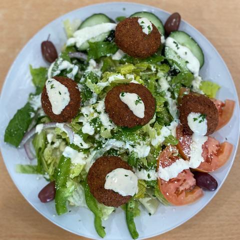 Order 20. Falafel Salad food online from Mint & Olives store, Seattle on bringmethat.com
