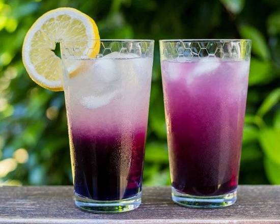 Order Lychee Butterfly Pea Lemonade  food online from Mochiholic Fremont store, Fremont on bringmethat.com