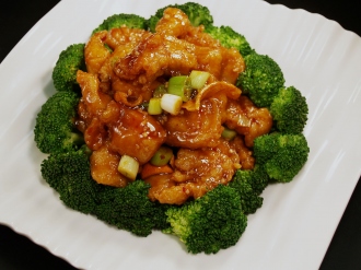 Order 41. Orange Flavored Chicken food online from Chef Ming store, Beverly Hills on bringmethat.com