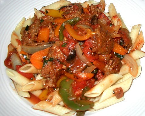 Order Sausage, Peppers & Onions - Entree food online from Pino Ii Pizzeria & Restaurant store, Nazareth on bringmethat.com
