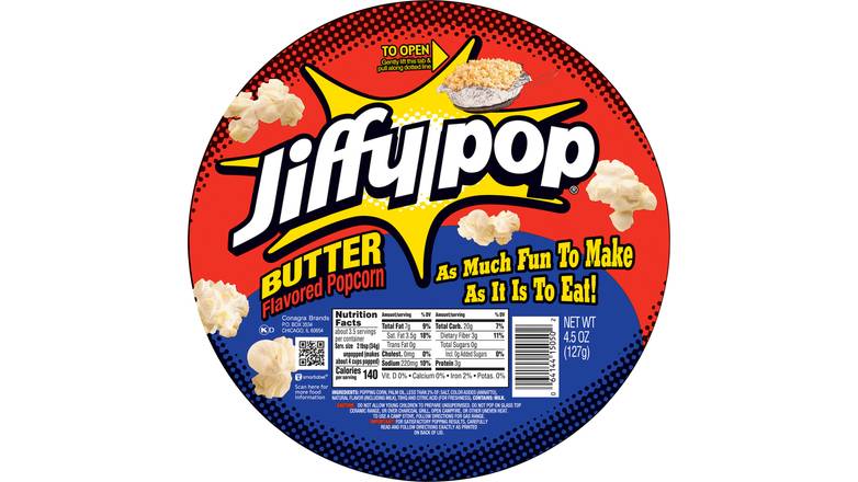 Order Jiffy Pop Butter-Flavored Popcorn food online from Trumbull Mobil store, Trumbull on bringmethat.com