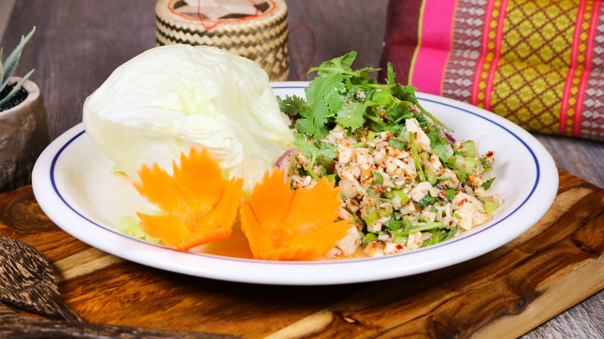 Order V-4. Larb Salad food online from 5 R CHA Thai Bistro store, Mesa on bringmethat.com