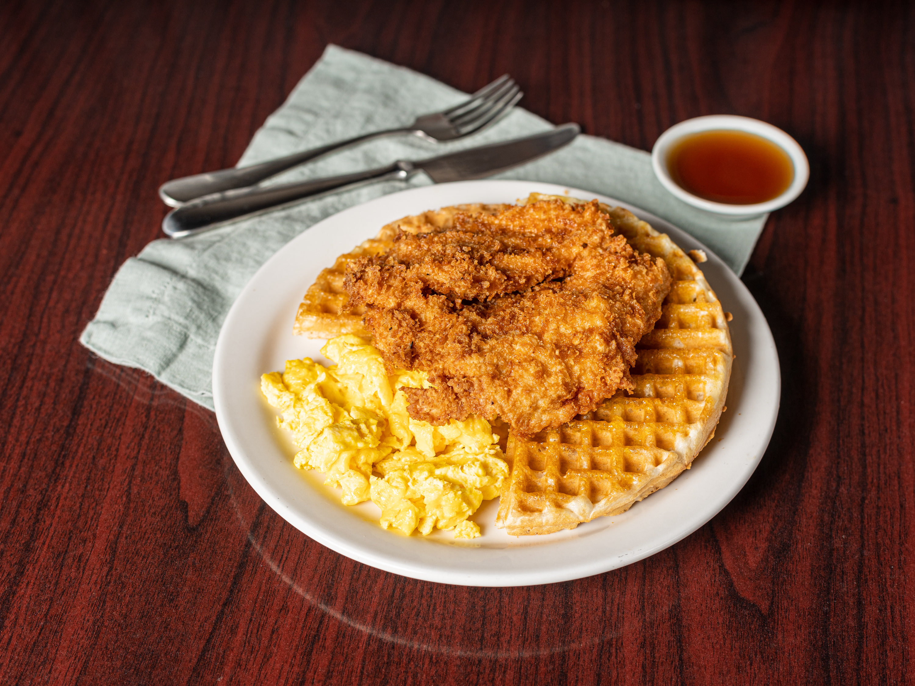 Order Z's Chicken and Waffles food online from Deli-Cious Z store, Lafayette on bringmethat.com