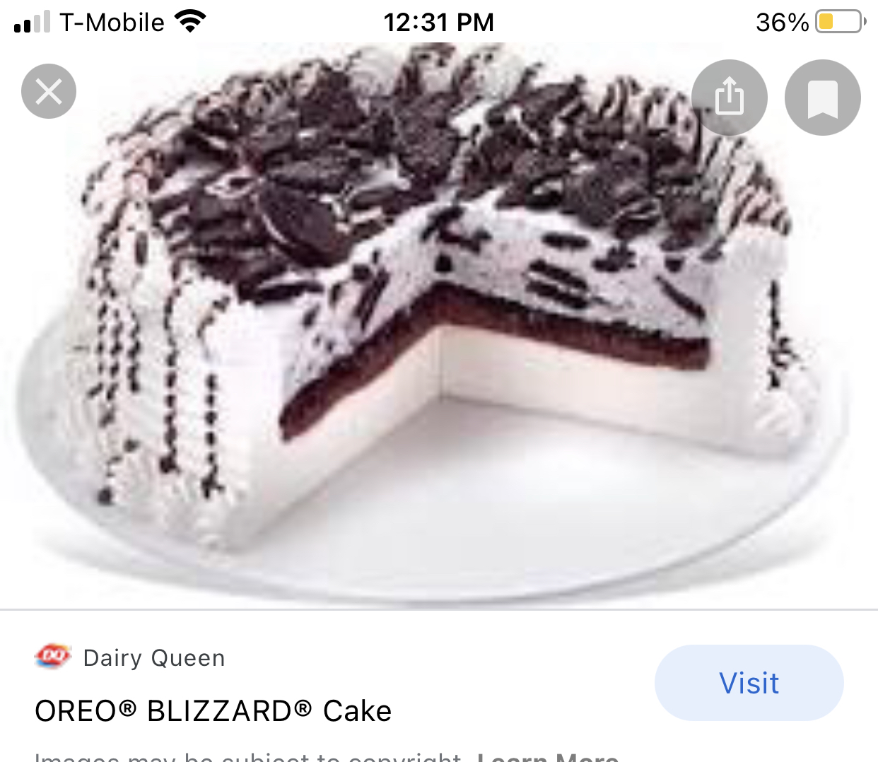 Order DQ blizzard cake food online from Dairy Queen store, Tinley Park on bringmethat.com