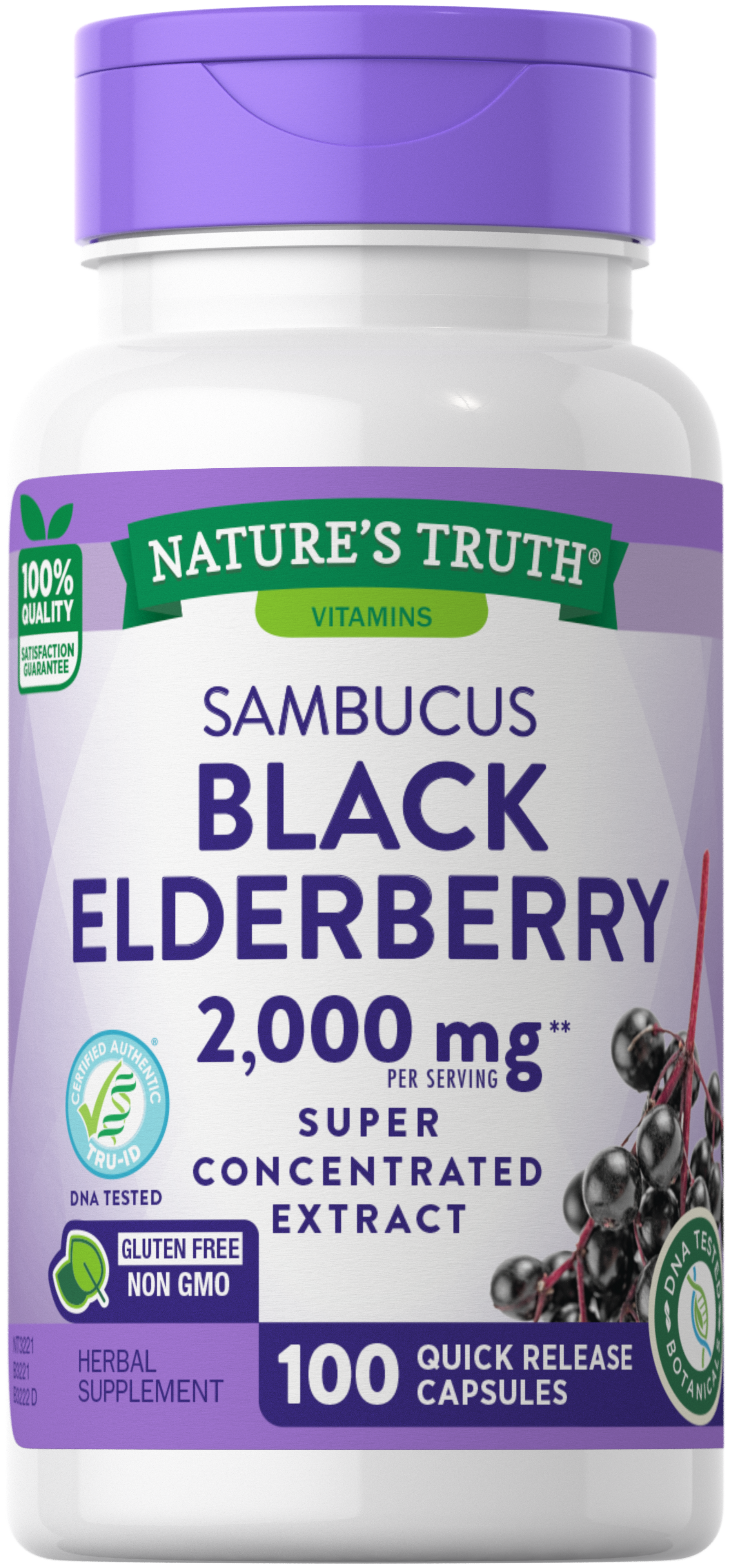 Order Nature's Truth Sambucus Black Elderberry, 2000mg - 100 ct food online from Bartell store, Edmonds on bringmethat.com