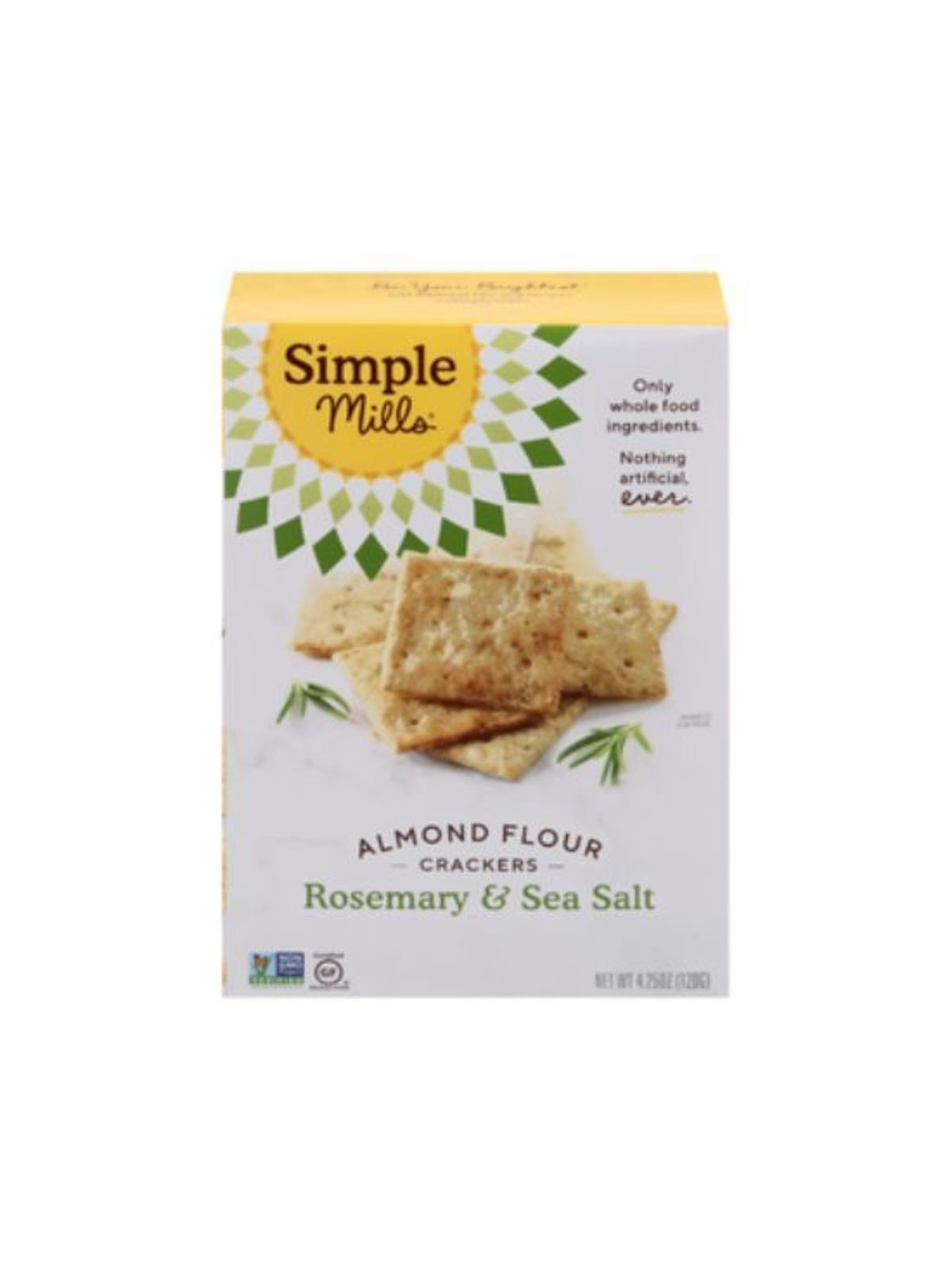 Order Simple Mills Almond Flour Rosemary Sea Salt Crackers (4.25 oz) food online from Stock-Up Mart store, Marietta on bringmethat.com