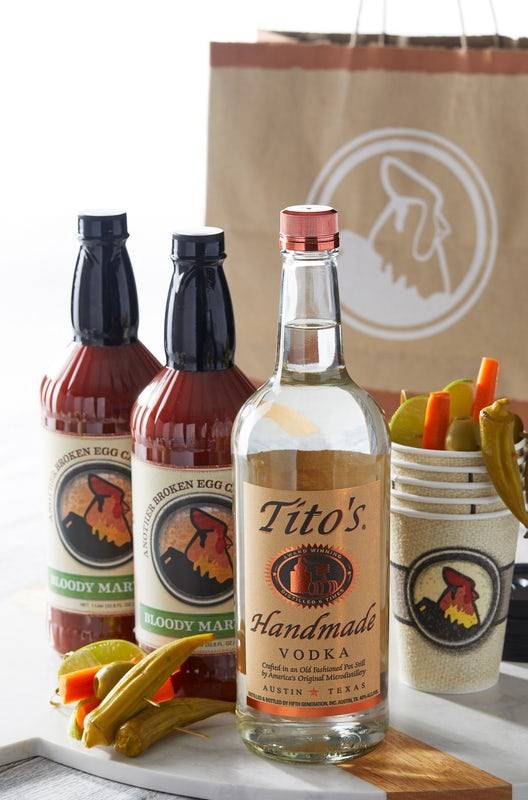 Order Make-It-Yourself Bloody Mary Kit with Titos, 1L vodka (40% ABV) food online from Another Broken Egg Cafe store, Southlake on bringmethat.com