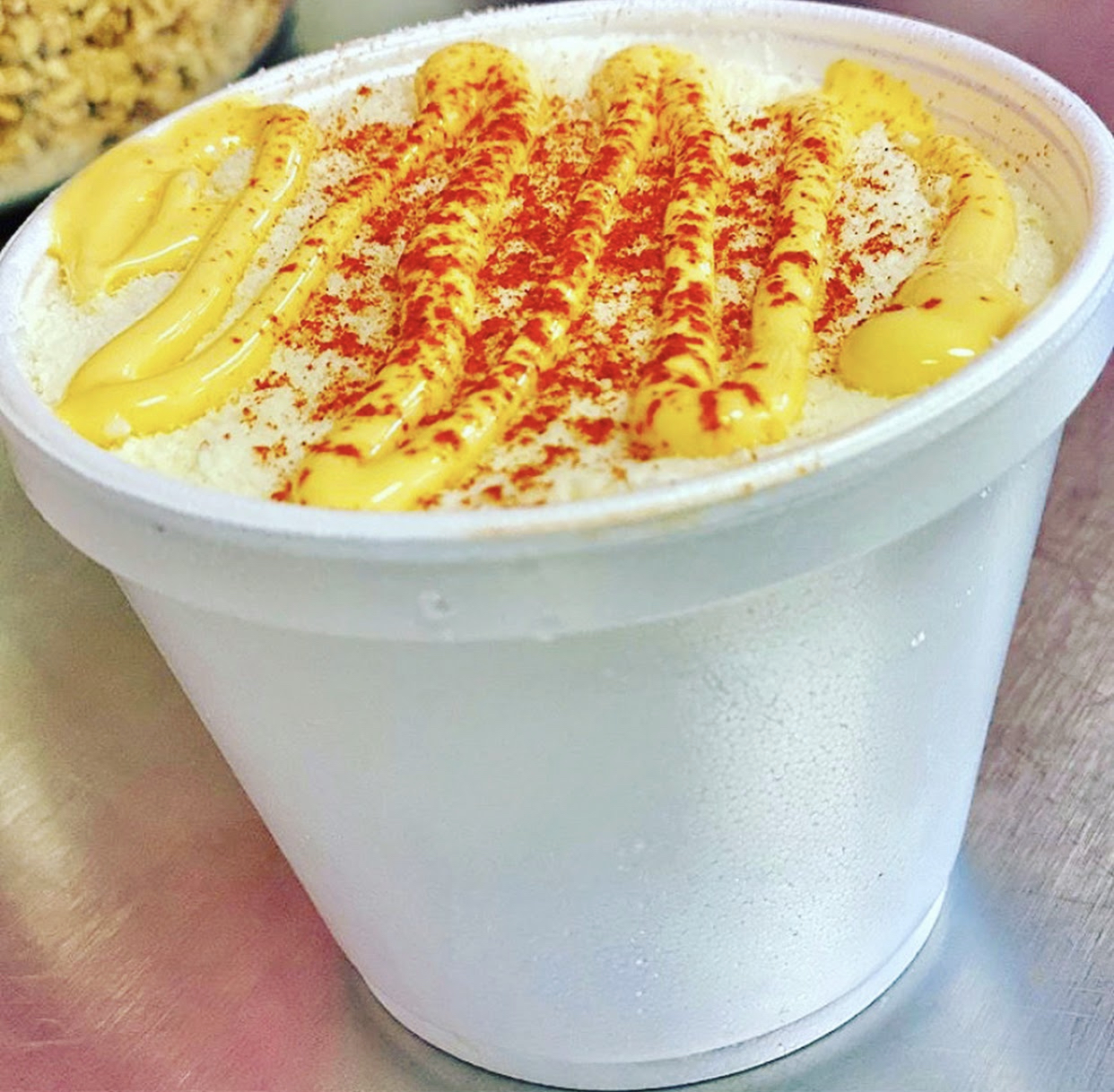Order Elote in a cup food online from Antojitos Lindamar store, Mesa on bringmethat.com
