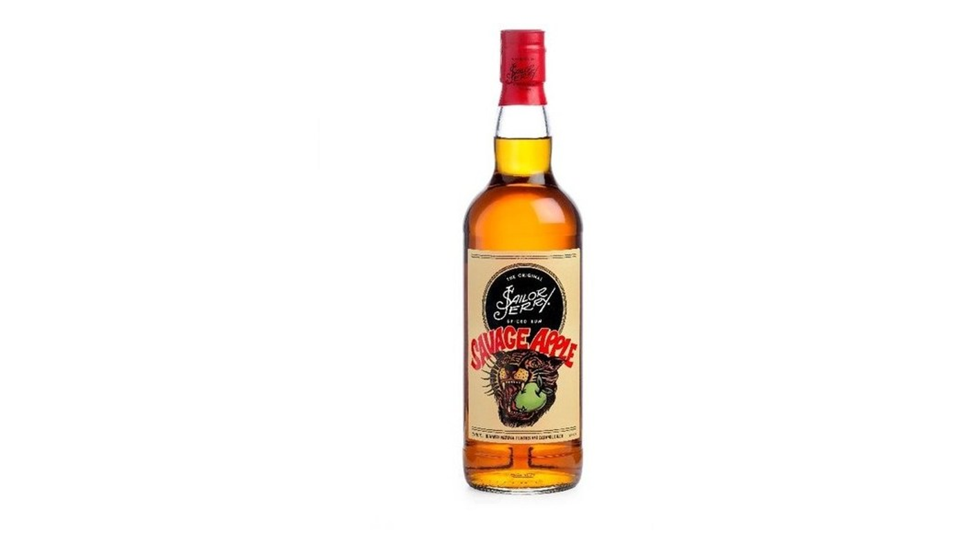 Order Sailor Jerry Savage Apple Rum 750ml Bottle food online from Liquor Palace store, Burbank on bringmethat.com