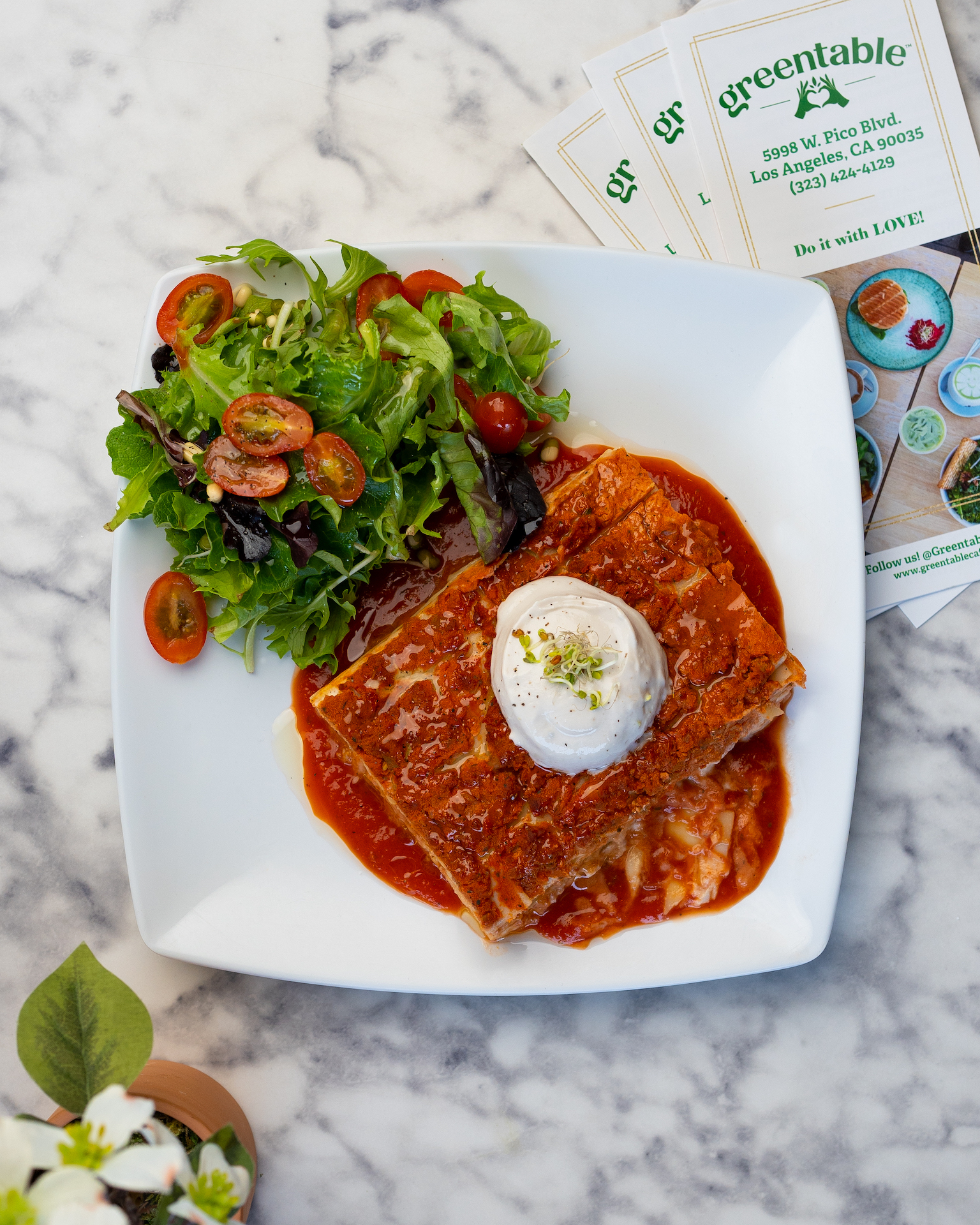 Order Lasagna food online from Green Table Cafe store, Los Angeles on bringmethat.com