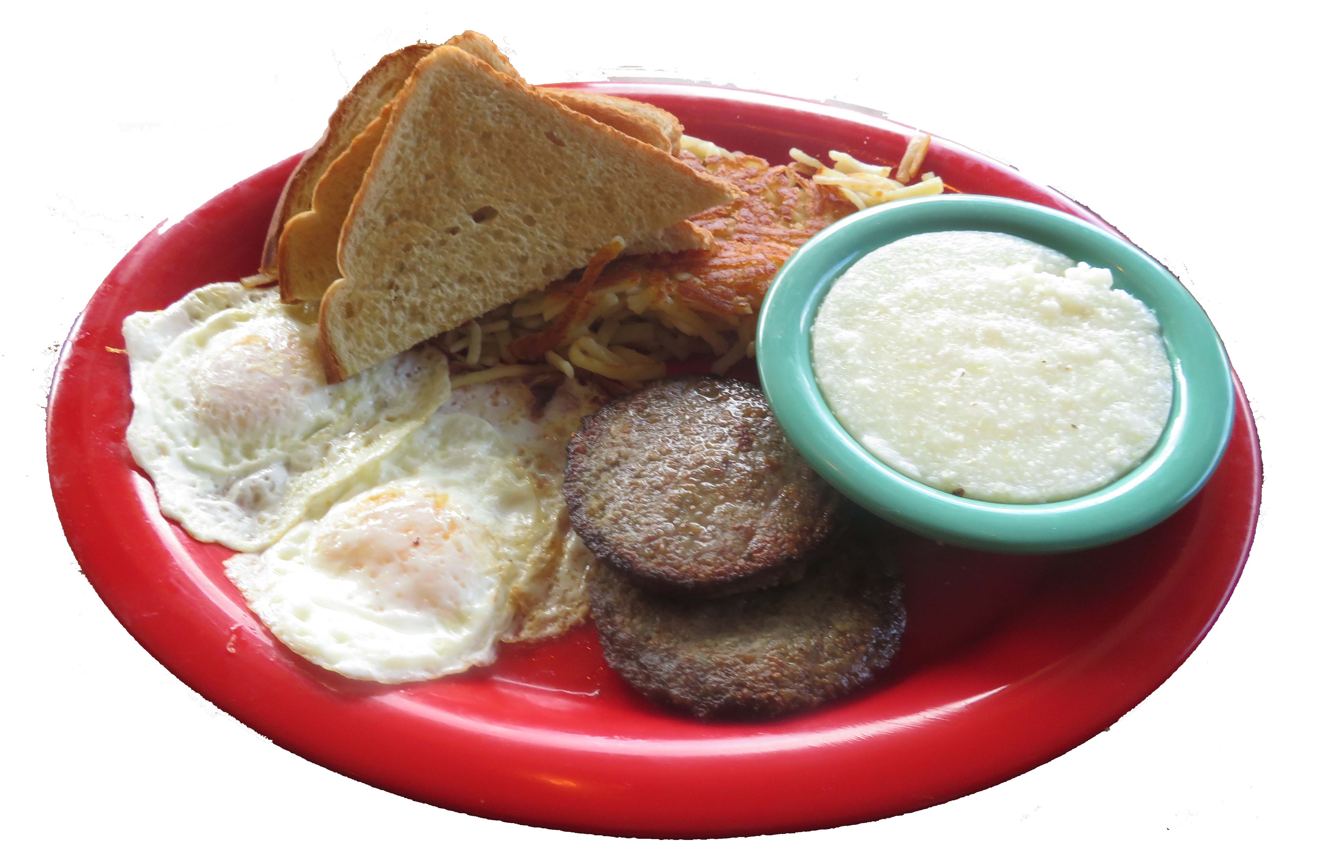 Order 2 Eggs Plate with 2 Sausage Patties food online from Carolina's Diner store, Greensboro on bringmethat.com
