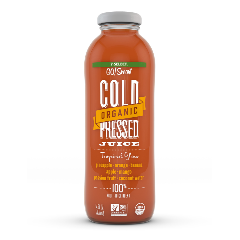 Order 7-Select Organic Cold Pressed Tropical Glow 14oz food online from 7-Eleven store, Dallas on bringmethat.com