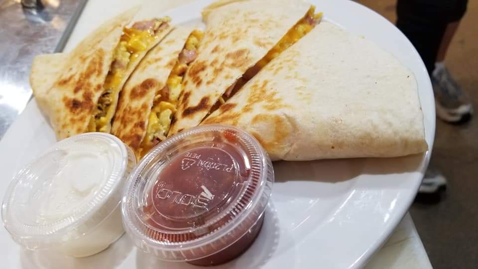 Order Breakfast Quesadilla food online from Busy Bean Cafe store, Victor on bringmethat.com