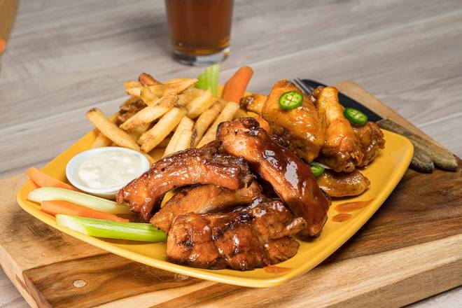 Order TWISTED RIBS & WINGS COMBO food online from Glory Days Grill store, Brentsville on bringmethat.com