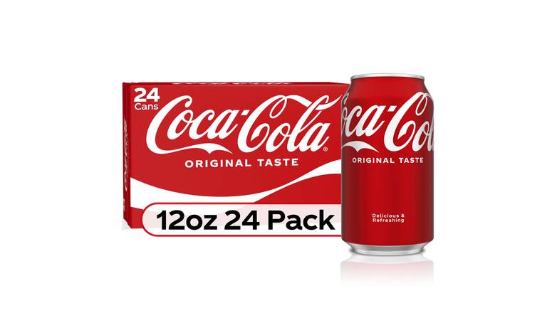 Order Coca-Cola Original Soda Pop 24 Pack Can food online from Red Roof Market store, Lafollette on bringmethat.com