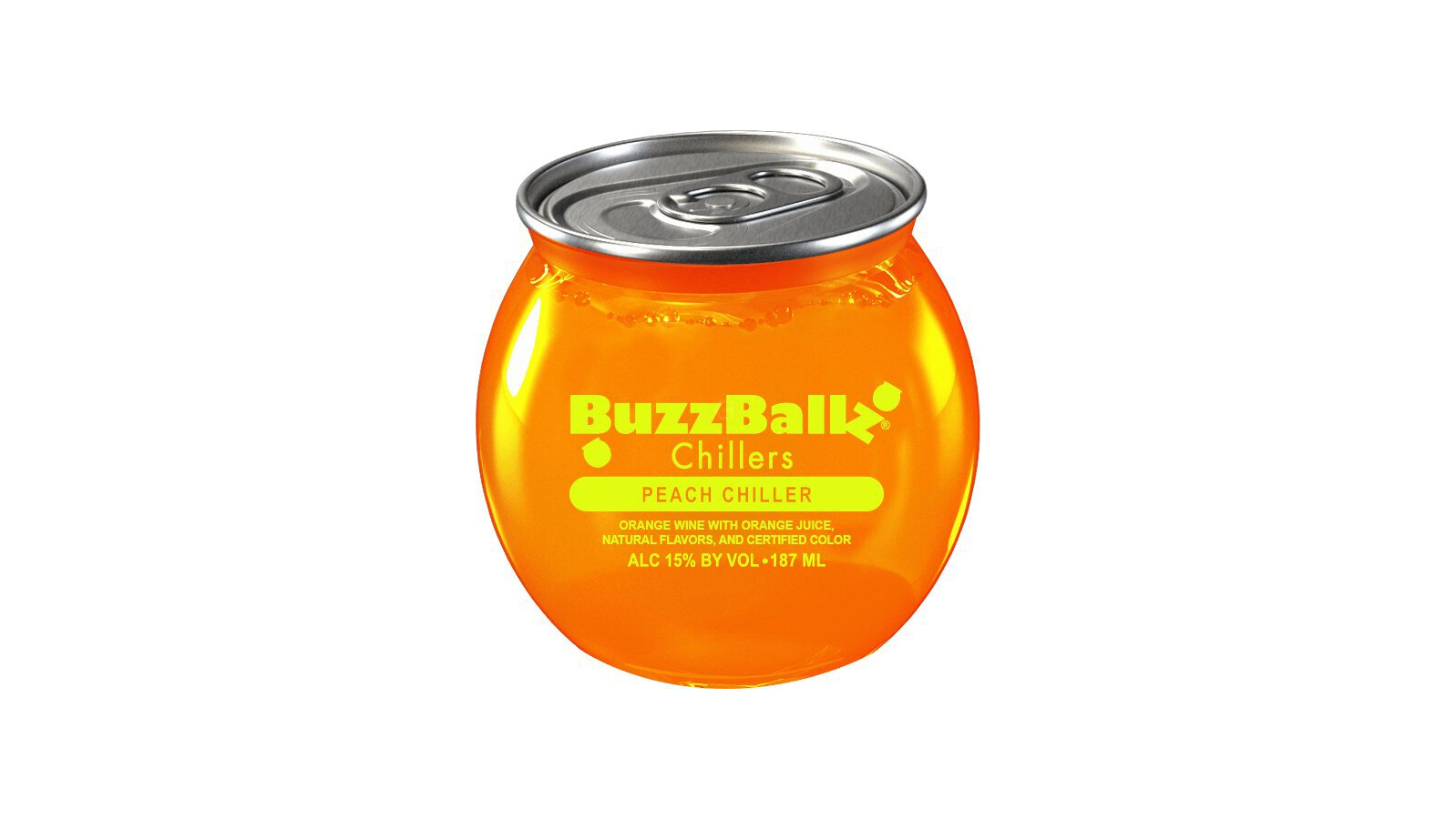 Order Buzz Balls Chillers Peach 187ml food online from Extramile 5451 store, Carlsbad on bringmethat.com
