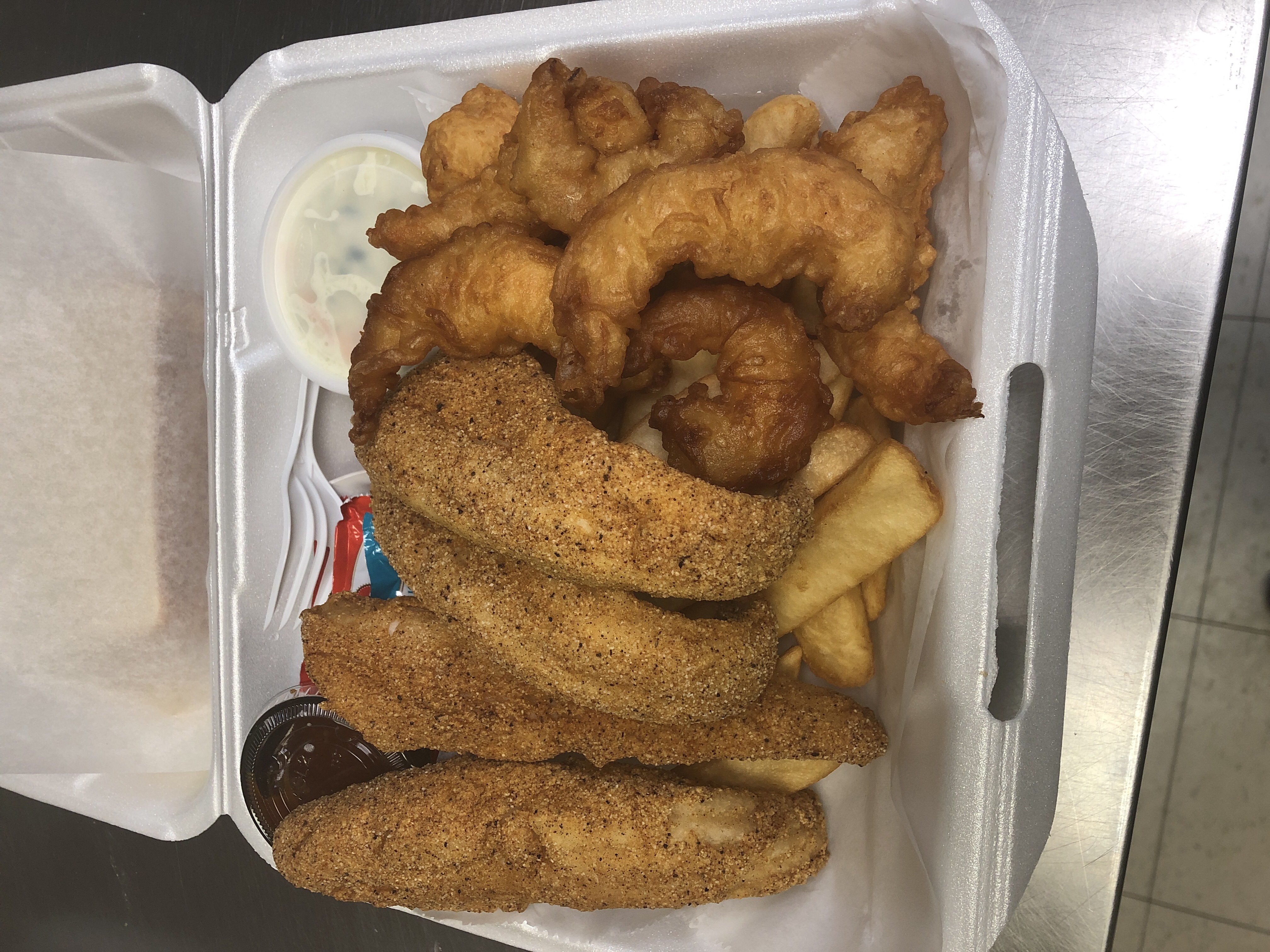 Order Fish and Shrimp Dinner food online from Motown Fish & Shrimp store, Clinton Township on bringmethat.com