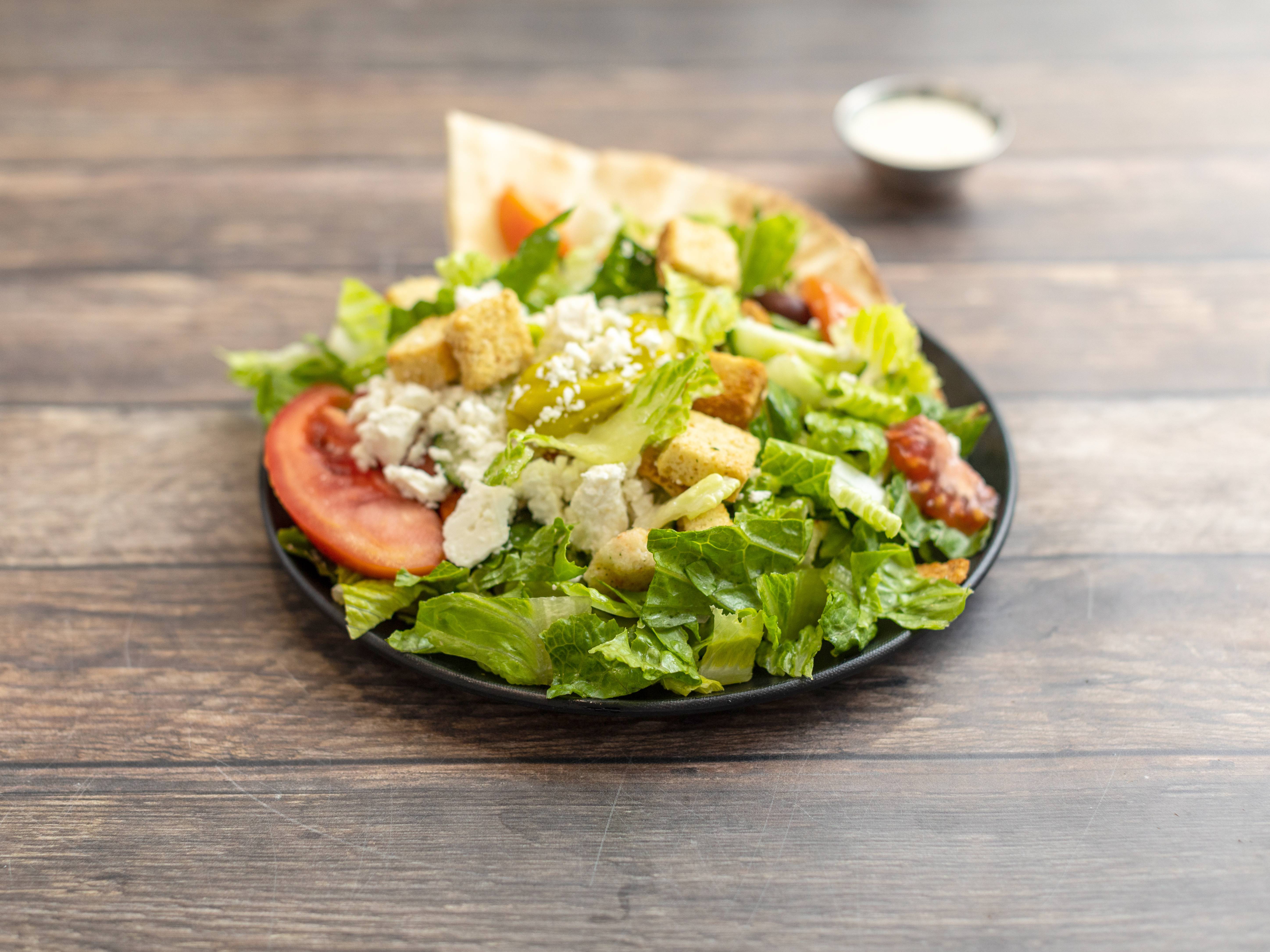 Order Greek Salad food online from Olympic House of Pizza store, South Boston on bringmethat.com