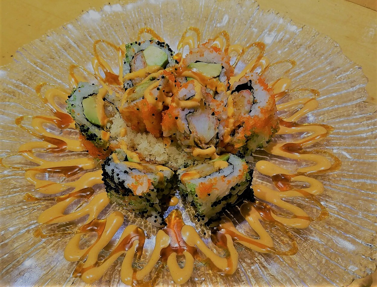 Order Fire Cracker Roll (8pcs) food online from Rainbow Sushi store, Germantown on bringmethat.com