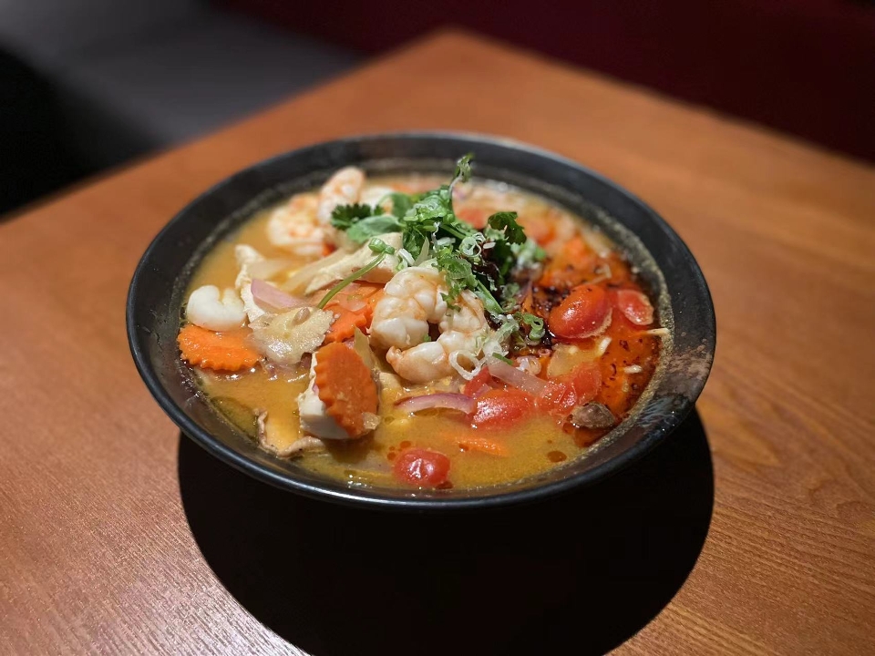 Order Spicy Seafood Ramen food online from Wasabi store, Ames on bringmethat.com