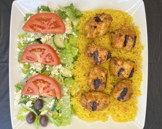 Order Chicken Kebab Platter food online from Pita Wraps Mediterranean Grill store, Surprise on bringmethat.com