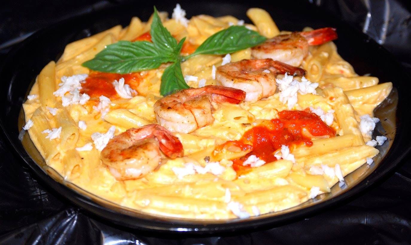 Order Shrimp Alla Montese - Entree food online from Apollos Pizza store, Richmond on bringmethat.com
