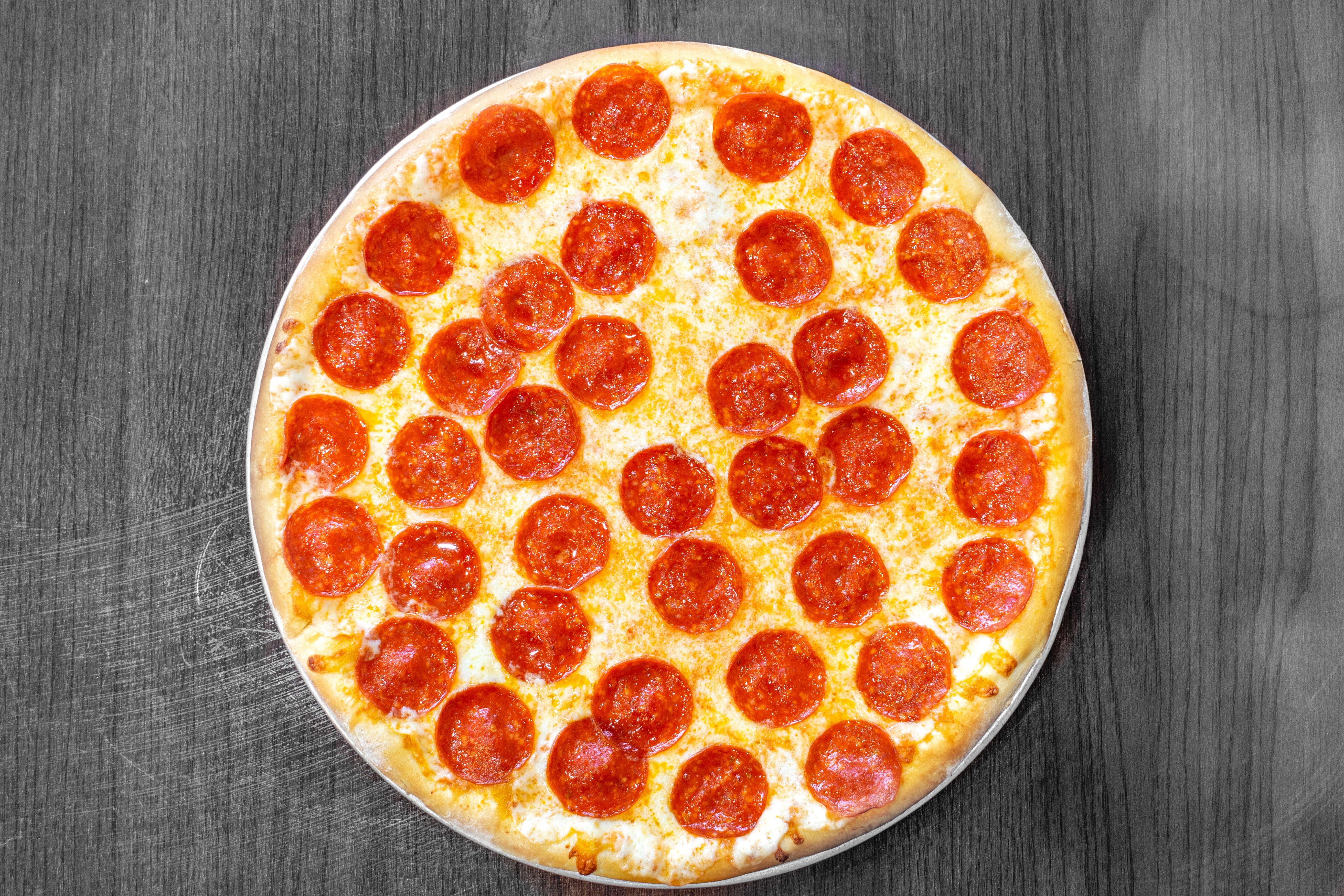 Order 2. Pepperoni Pizza - Small 12" food online from Mega Pizza and Lunchonette store, Newark on bringmethat.com