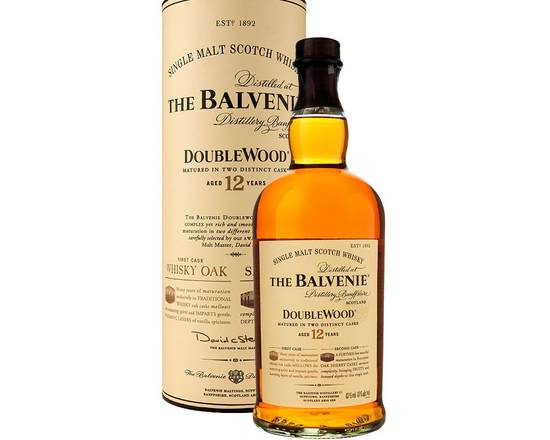 Order The Balvenie DoubleWood 12 Years, 750mL whiskey (40.0% ABV) food online from Van Ness Liquors store, San Francisco on bringmethat.com