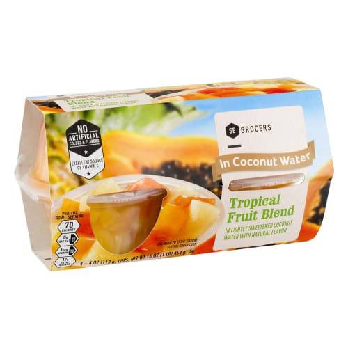 Order Se Grocers · Tropical Fruit Blend in Coconut Water (4 x 4 oz) food online from Winn-Dixie store, Foley on bringmethat.com