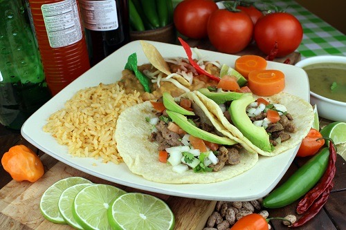 Order 2 Piece Tacos Plate  food online from Chef Ladis Mexican Restaurant store, Pico Rivera on bringmethat.com