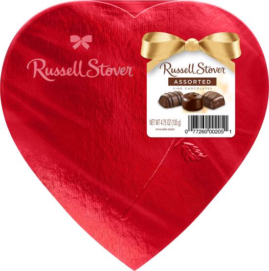 Order Russell Stover Assorted Chocolate Red Foil Heart Box - 4.03 oz food online from Rite Aid store, EDEN on bringmethat.com