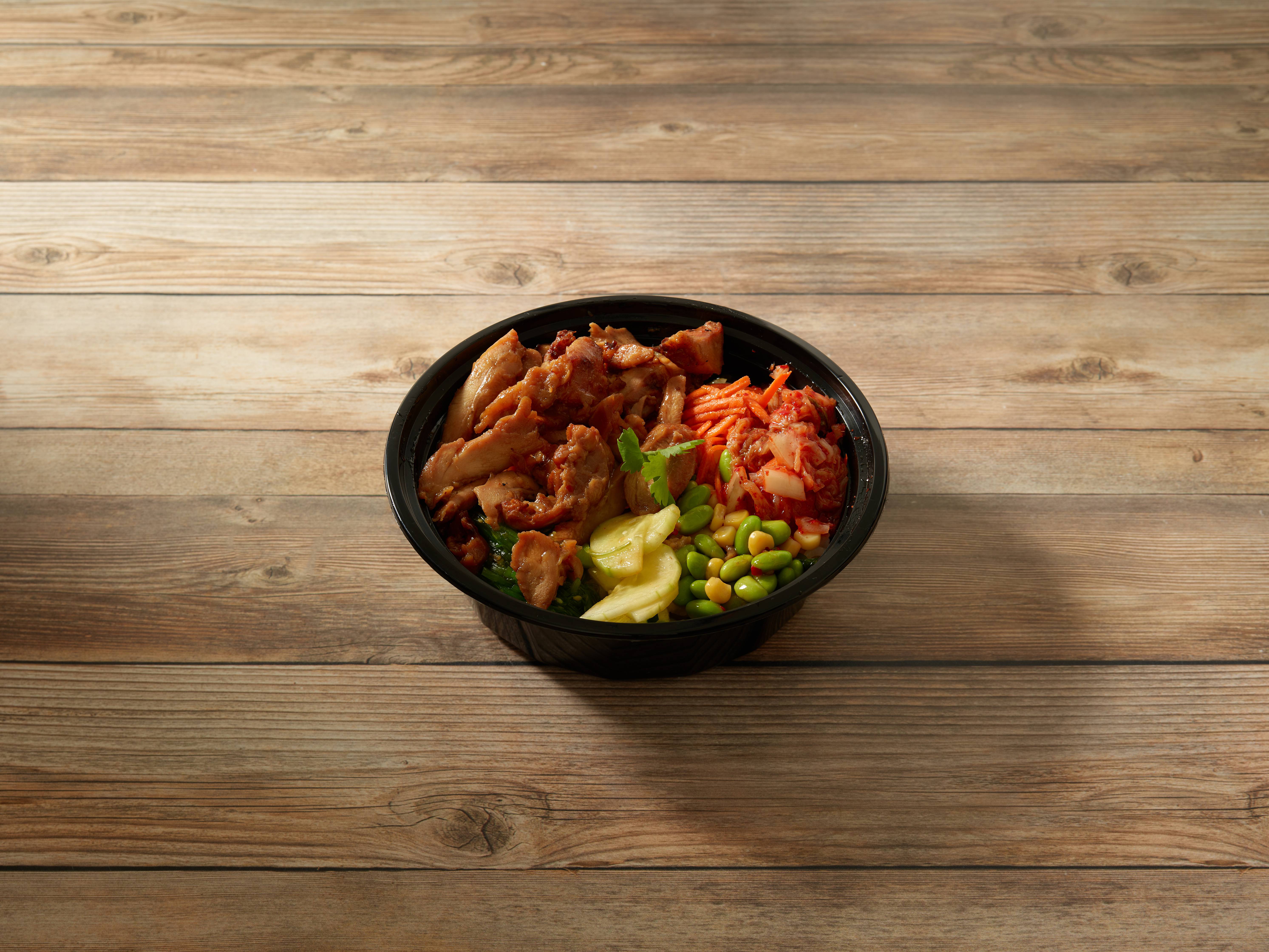 Order Chicken Teriyaki Cooked Poke Bowl(set bowl) food online from Poke Origin store, San Francisco on bringmethat.com