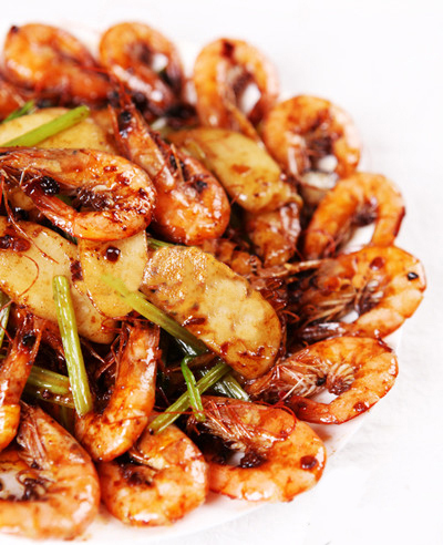 Order K23. Sichuan Fried Whole Shrimp 麻辣干烧虾 food online from Kongpao Palace store, Newark on bringmethat.com