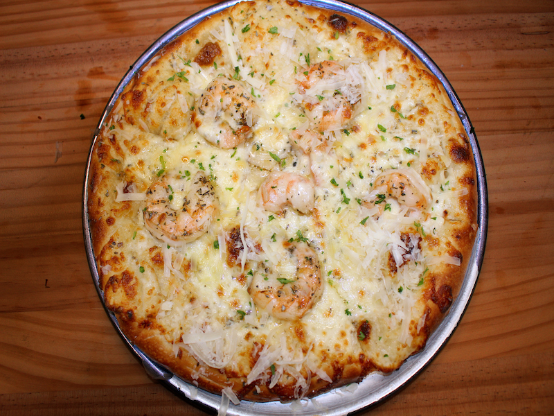 Order Seafood Pizza food online from Stefano's Pizza Express store, Pharr on bringmethat.com