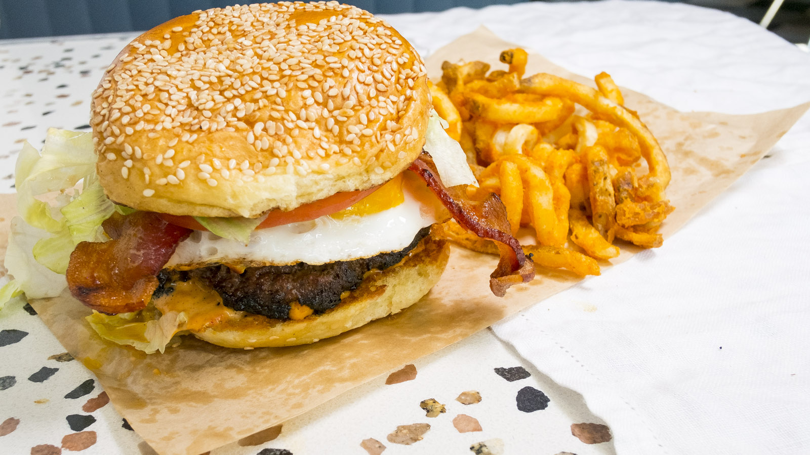 Order Breakfast Burger food online from Rewind Taco store, Washington on bringmethat.com