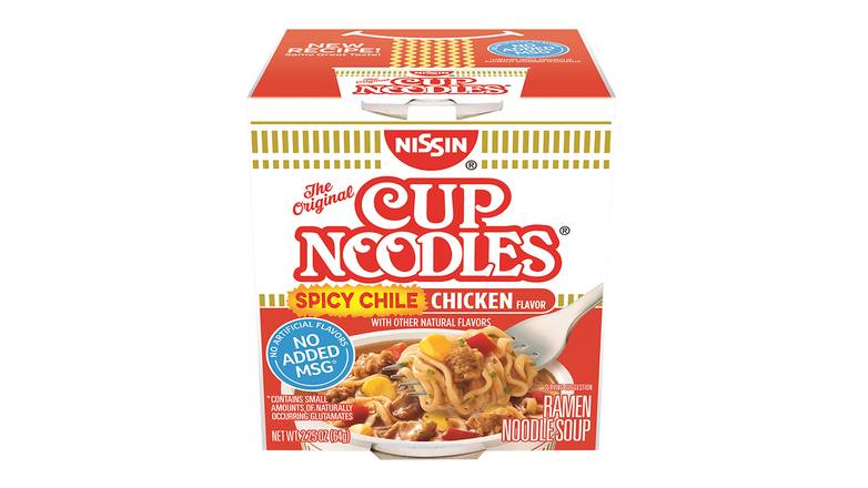 Order Nissin Spicy Chicken Cup Soup food online from Exxon Constant Friendship store, Abingdon on bringmethat.com