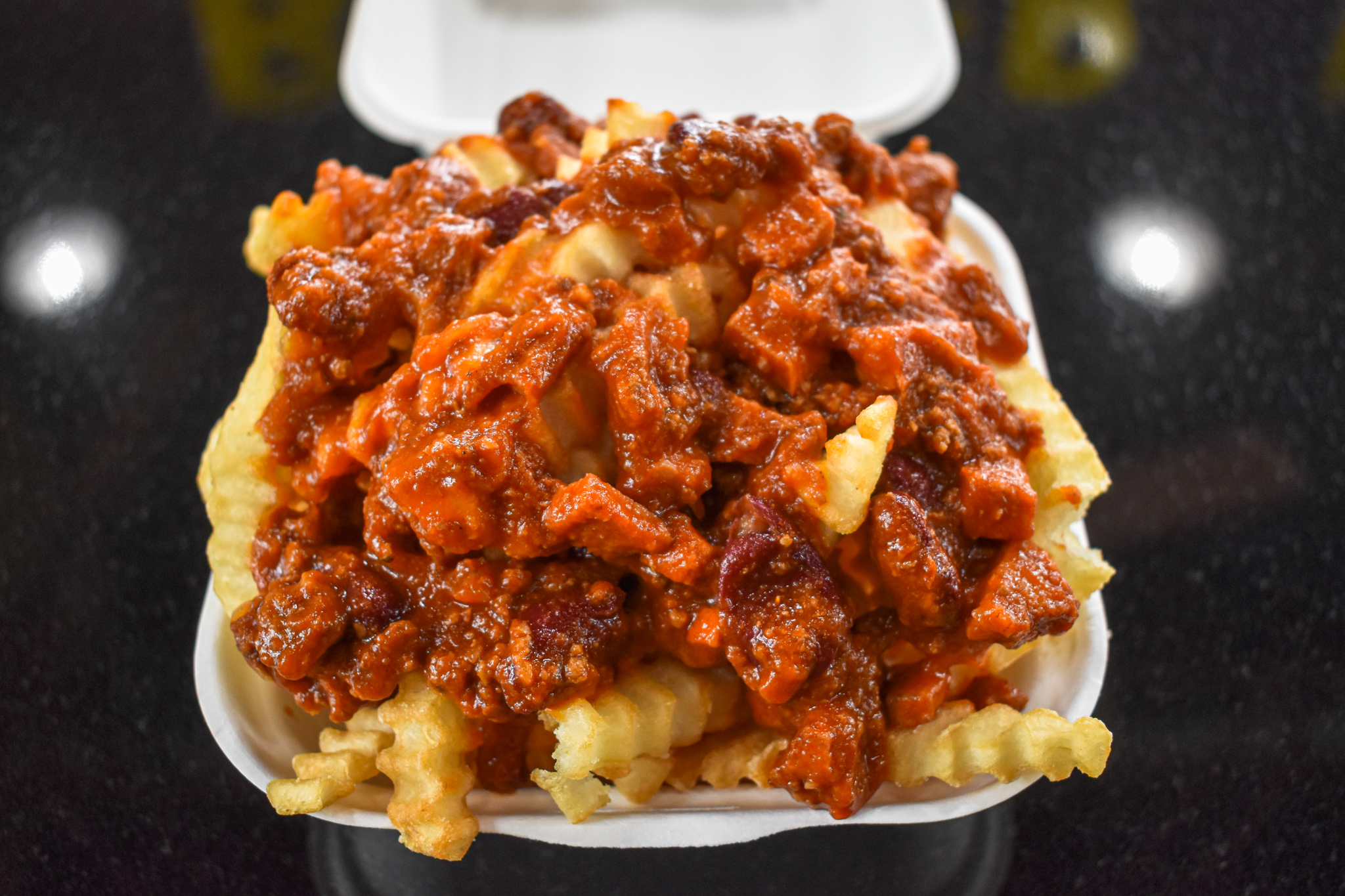 Order Chili Fries food online from Burger Express store, Carteret on bringmethat.com