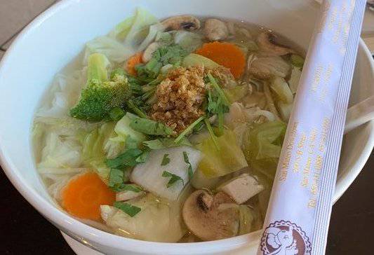 Order B13. Mixed Vegetable Noodle Soup food online from New Thai Elephant store, San Mateo on bringmethat.com