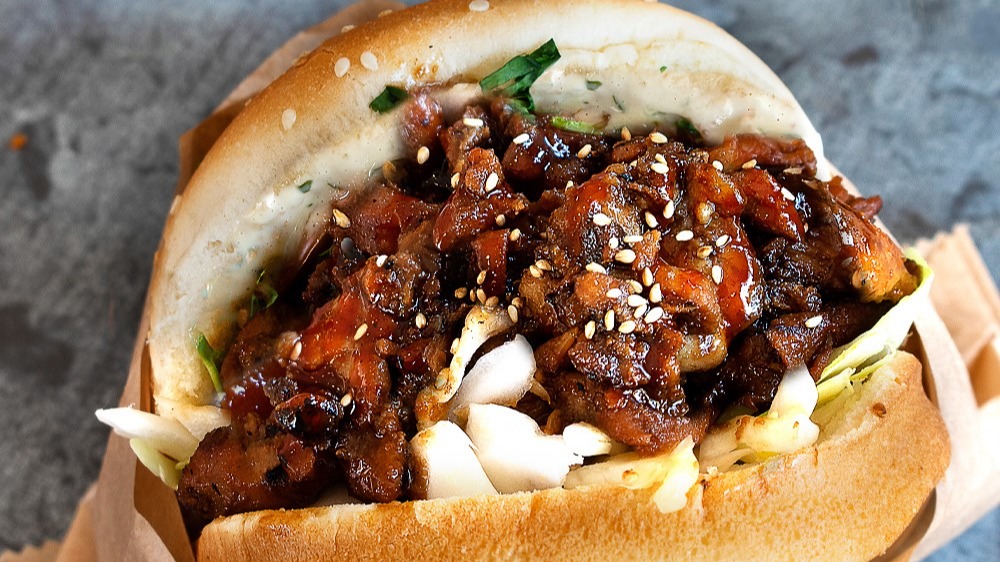 Order BBQ Chicken Bun Burger food online from Koja Kitchen store, Cupertino on bringmethat.com