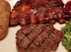 Order Baby Back BBQ Ribs and Top Sirloin food online from Texas Corral store, Kalamazoo on bringmethat.com