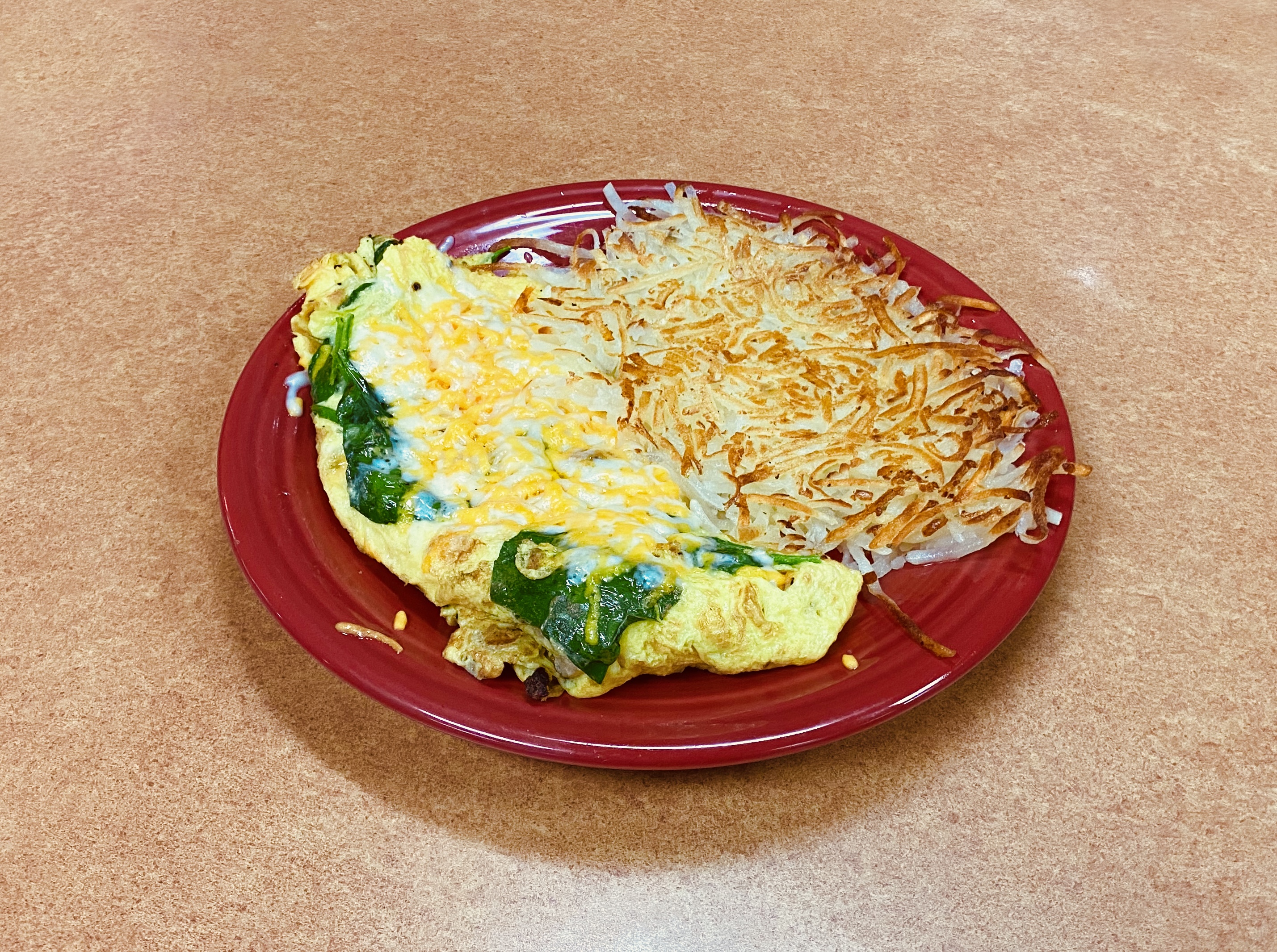 Order Mushroom Spinach & Cheese Omelette food online from The Workz store, Lancaster on bringmethat.com