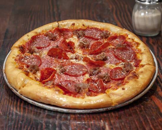 Order Three Meats Pizza (Tre Porcellini) Pizza food online from Patxi's Pizza store, Englewood on bringmethat.com