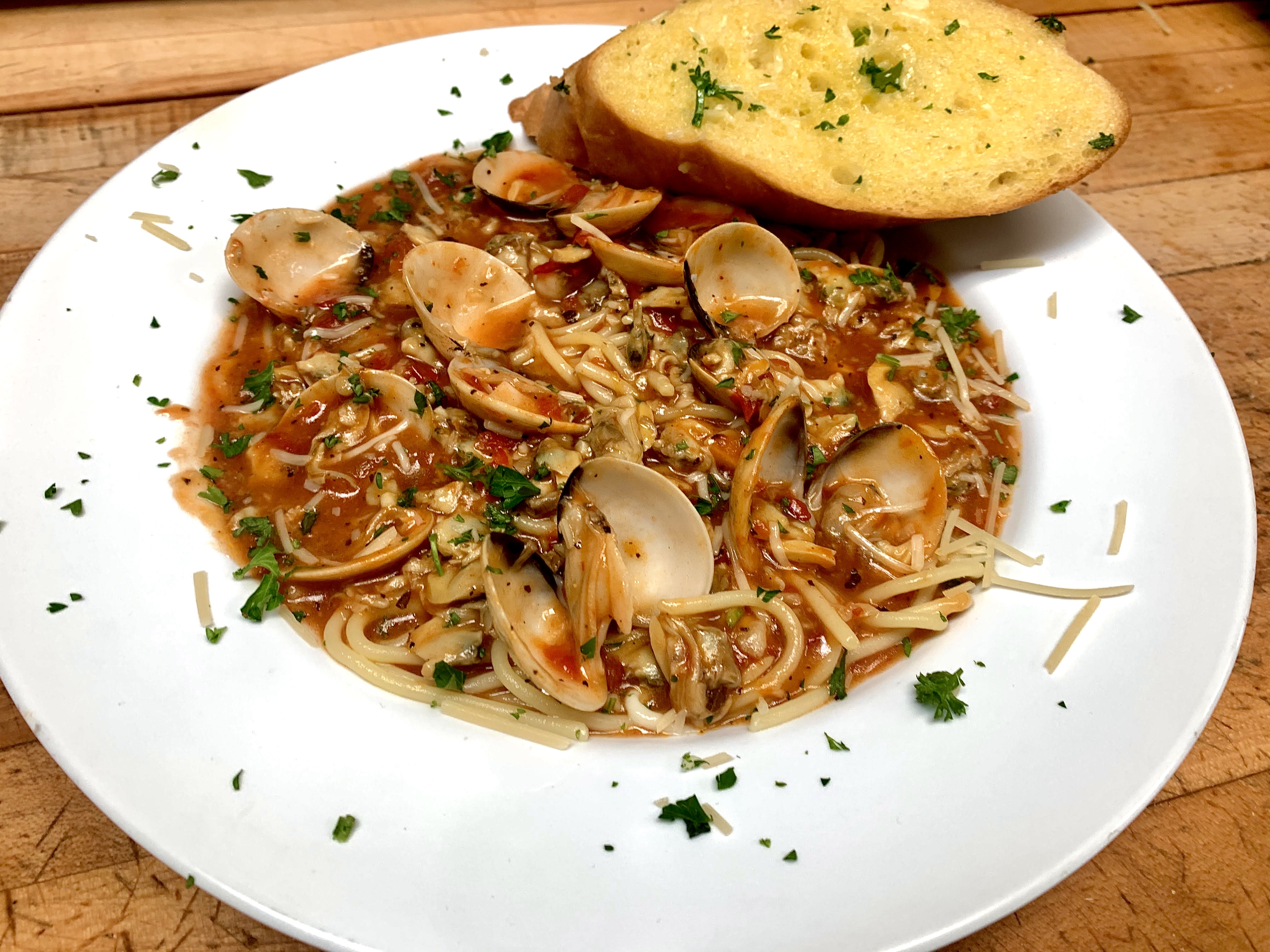 Order Clams Sauce food online from Augustino Italian Restaurant store, Garden Grove on bringmethat.com