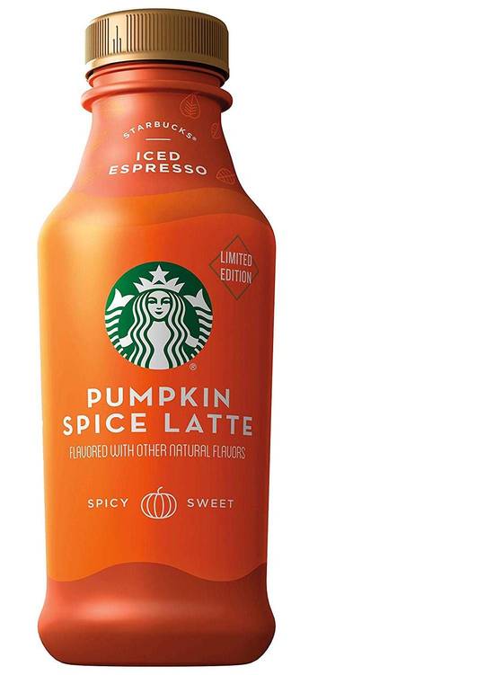 Order Starbucks Iced Latte Limited Edition Pumpkin Spice food online from Deerings Market store, Traverse City on bringmethat.com