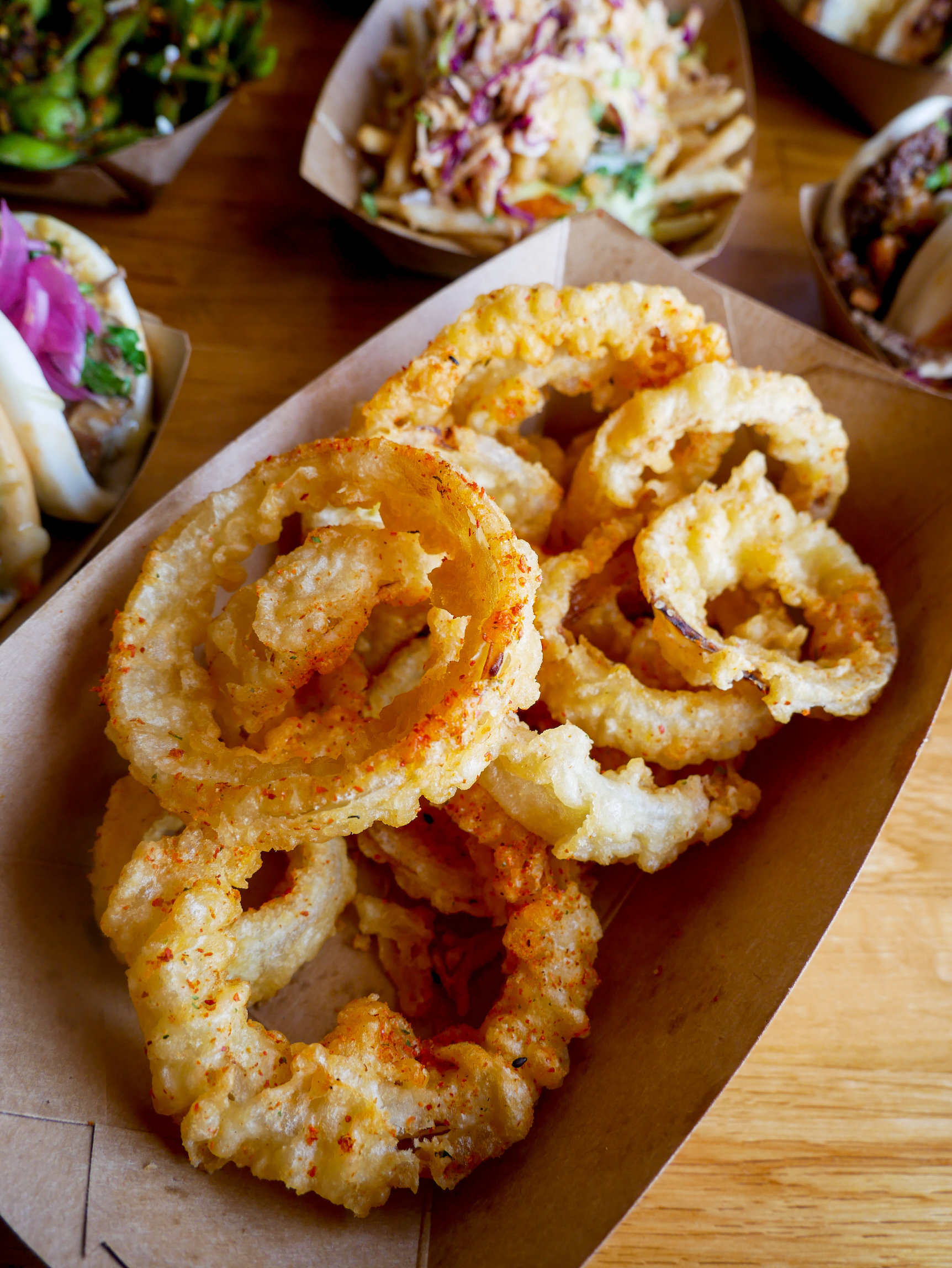 Order Fat Onion Rings food online from Fat Bao-Upper Kirby store, Houston on bringmethat.com
