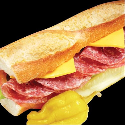 Order #56. Salami Baguette Sandwich food online from Lees Sandwiches store, Van Nuys on bringmethat.com