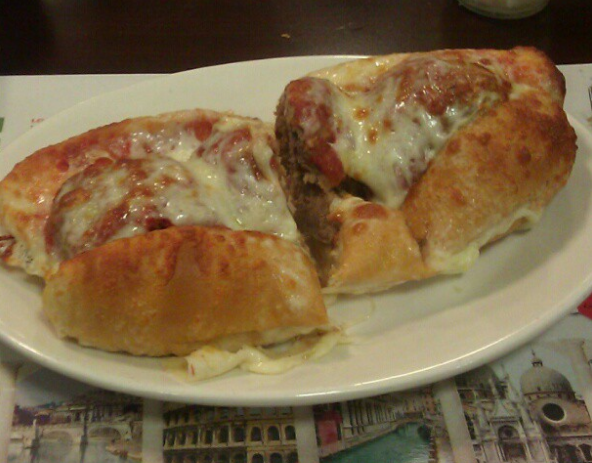 Order Meatball Parmigiana Sub 10” food online from Mario the Baker Pizza store, Miami on bringmethat.com