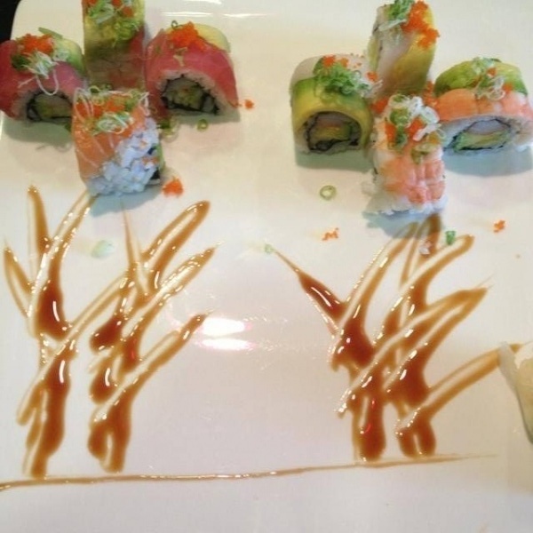 Order 31. Rainbow Roll food online from Kura Thai And Sushi store, Vineland on bringmethat.com